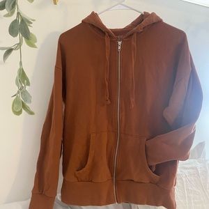 Burt orange zip up